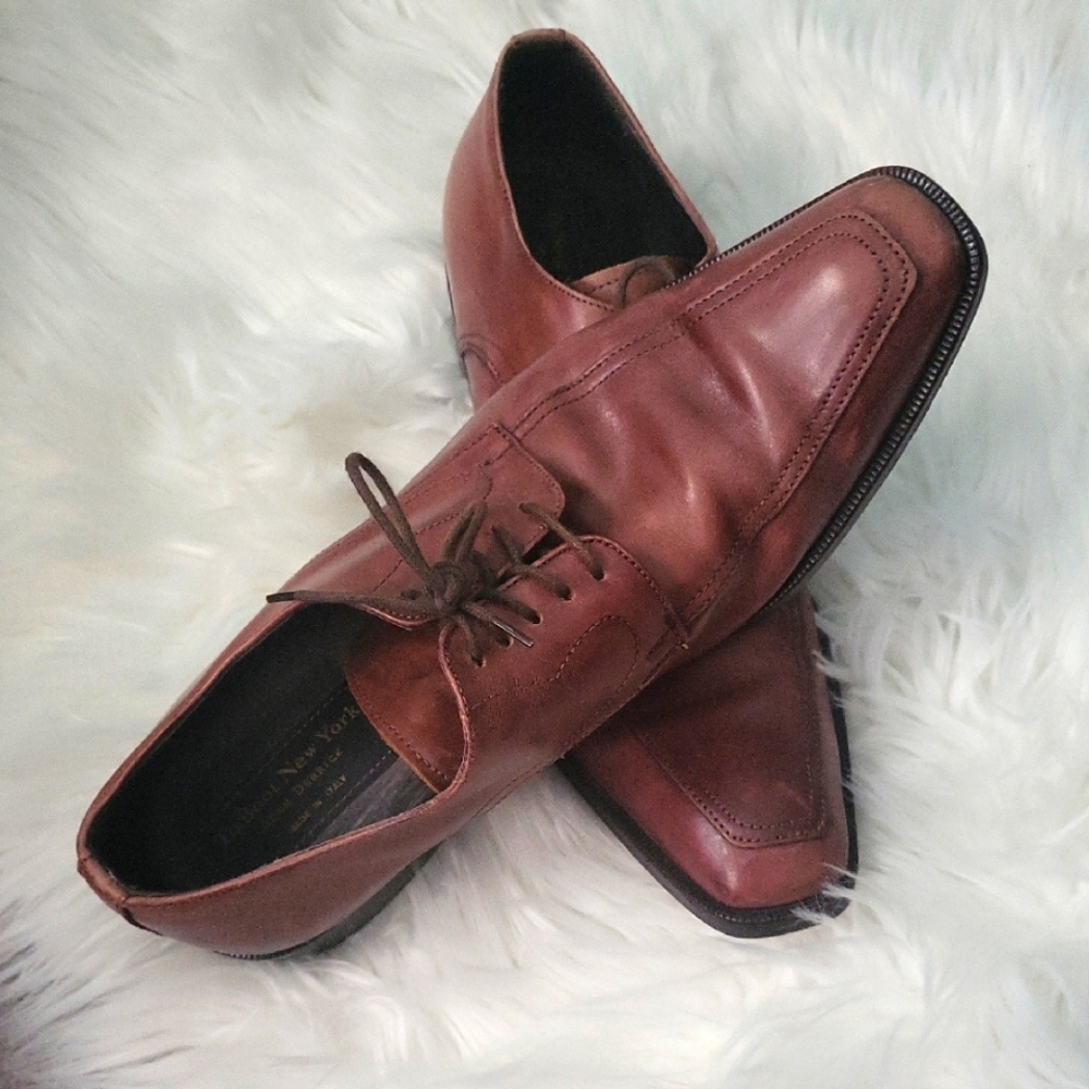 Adam Derrick To Boot New York   Leather Lace Up Dress Boot Shoes